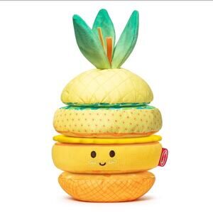 Melissa & Doug Multi-Sensory Pineapple Soft Stacker Infant Toy - Stacking Toys F